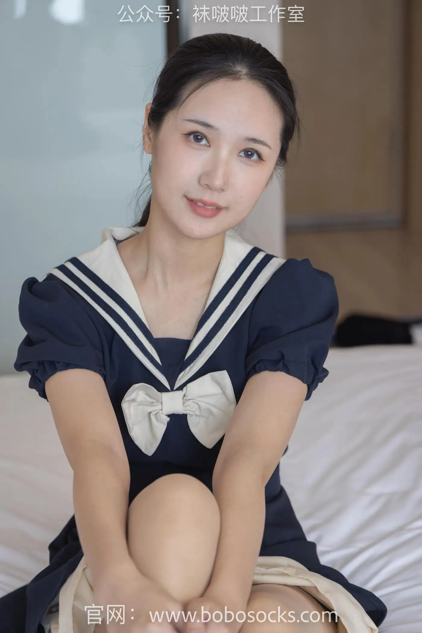 [BoBoSocks袜啵啵]NO.107 小安-平底鞋、白棉袜、肉丝 [140P]插图9